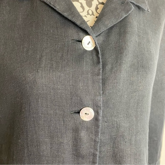 Harve Bernard Linen Button Front Lagenlook Shirt - Picture 6 of 14